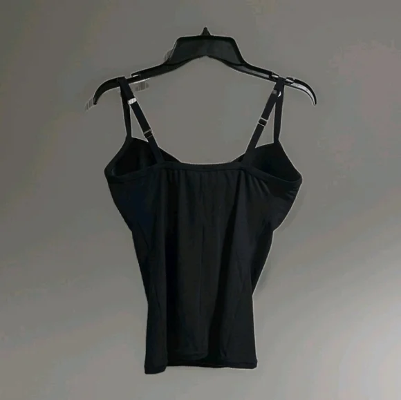 Hanro  Allure Built In Bra Camisole Top Womens Sz 38D Black Nwt - Picture 6 of 8